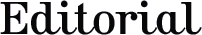 EDITORIAL